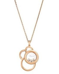 Chopard Happy Dreams Diamond 18k Rose Gold Pendant Necklace