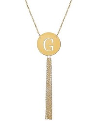 Jane Basch Designs Jane Basch Designs Initial Tassel Pendant Necklace Gold I