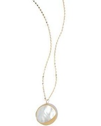 Lana Jewelry Satin Mother Of Pearl 14k Yellow Gold Pendant Necklace