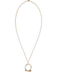 J.W.Anderson Jw Anderson Gold Double Ball Pendant Necklace