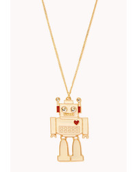 Forever 21 Kitsch Robot Pendant Necklace