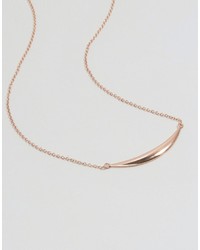 Lavish Alice Rose Gold Plated Crescent Pendant Necklace