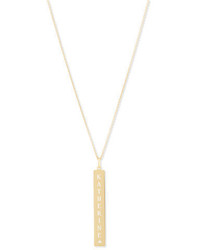 Sarah Chloe Leigh Engraved Vertical Bar Pendant Necklace With Diamond
