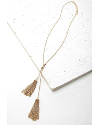 Forever 21 Longline Tassel Pendant Necklace