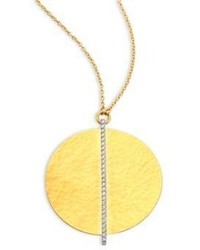Gurhan Lush Diamond Large 24k Yellow Gold Pendant Necklace