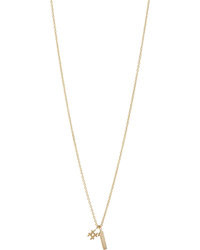 Minor Obsessions Gold 1 Pendant Necklace Colorless