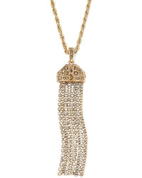 Monet Jewelry Monet Gold Tone Brown Tassel Pendant Necklace
