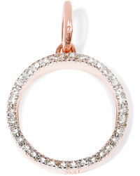 Monica Vinader Naida Circle Rose Gold Plated Diamond Pendant