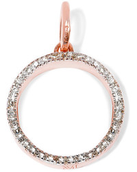Monica Vinader Naida Circle Rose Gold Vermeil Diamond Pendant One Size