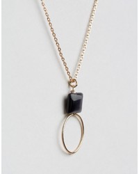 NY:LON Nylon Circle Pendant Necklace