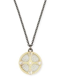 Armenta Old World Mosaic Shield Pendant Necklace With Diamonds Sapphires
