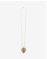 Express Palm Leaf Pendant Necklace
