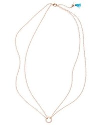 Shashi Pave Circle Pendant Necklace