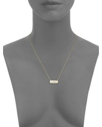 Sydney Evan Pave Love Bar Diamond 14k Yellow Gold Pendant Necklace