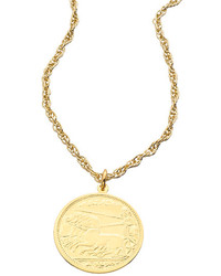 Privileged Gold Coin Pendant Long Necklace