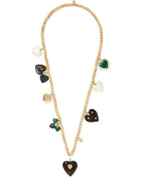 Carolina Bucci Recharmed Ti Amo 18 Karat Gold Multi Stone Necklace