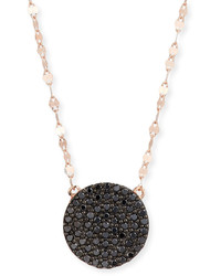 Lana Reckless Rose Black Diamond Pendant Necklace