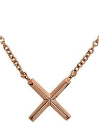 Eva Fehren Rose Gold X Pendant Necklace