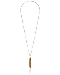 Satya Jewelry Moonstone Gold Plated Chain Tassel Pendant Necklace 34 Inches