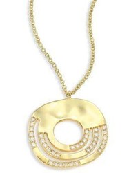 Ippolita Sensotm Large Staggered Diamond Pave 18k Yellow Gold Pendant Necklace