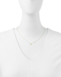 Shy By Se Gold Skull Pendant Bezel Diamond Necklace