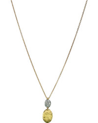 Marco Bicego Siviglia 18k Gold Pav Diamond Pendant Necklace
