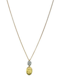 Marco Bicego Siviglia 18k Gold Pav Diamond Pendant Necklace