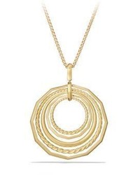 David Yurman Stax Pendant Necklace With Diamonds In 18k Yellow Gold