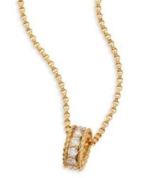 Roberto Coin Symphony Braided Diamond 18k Yellow Gold Pendant Necklace