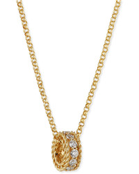 Roberto Coin Symphony Collection 18k Princess Diamond Pendant Necklace