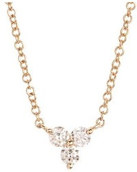 Ef Collection Trio Diamond Pendant Necklace