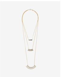 Express Triple Nested Curved Pendant Necklace