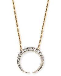 Turner Tatler 14k Gold Diamond Crescent Necklace