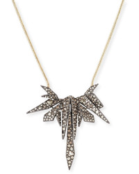 Alexis Bittar Two Tone Spike Crystal Pendant Necklace