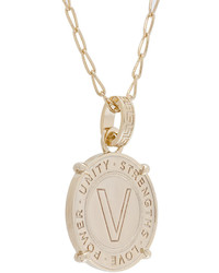 Versace V Coin Pendant Necklace