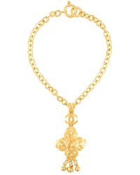 Chanel Vintage Maltese Cross Pendant Necklace