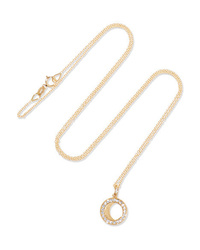 Andrea Fohrman Waning Gibbous Moon 18 Karat Gold Diamond Necklace