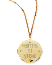 Lulu Frost Written In Stone Golden Locket Necklace