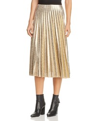 Yfb On The Road Hobbes Metallic Pleated Skirt