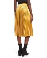 Chelsea28 Pleated Velvet Skirt