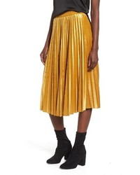 Chelsea28 Pleated Velvet Skirt