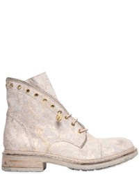 Fru.it 30mm Metallic Print Leather Ankle Boots