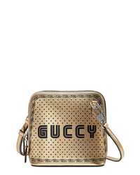Gucci Guccy Logo Moon Stars Leather Crossbody Bag