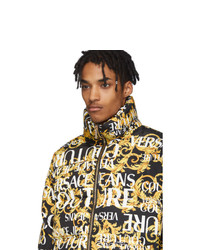 VERSACE JEANS COUTURE Gold And Black Baroque All Over Jacket