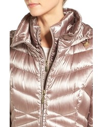 Ellen Tracy Hooded Down Polyfill Coat With Inset Vest