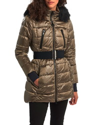 Barbour International Arena Faux Hooded Puffer Coat
