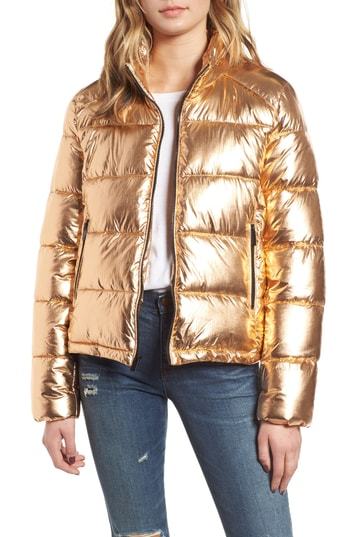 Metallic puffer jacket - Women