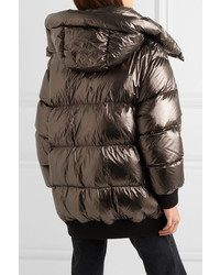 Moncler Quilted Metallic Shell Down Jacket