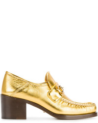 gucci gold heels