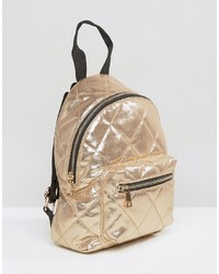 Asos Mini Metallic Quilted Backpack